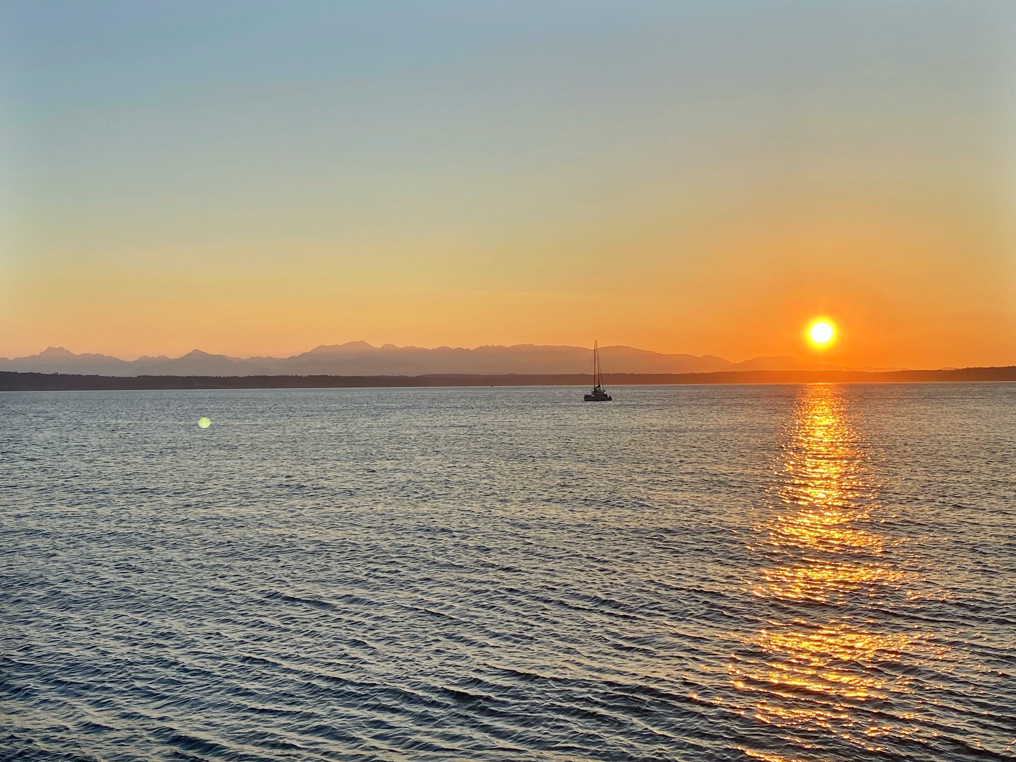 sunset at lake union